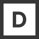 Logo Deborah Fiammetti, un d majuscule noir dans un carré.