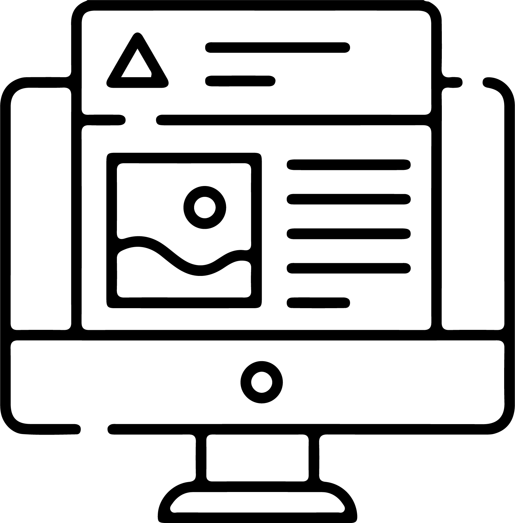 Icon représentant un ordinateur et un site web.